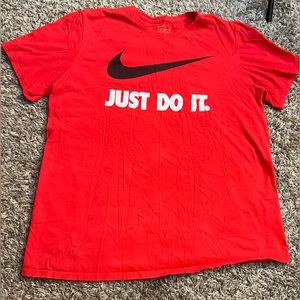 NIKE just do it red tee shirt